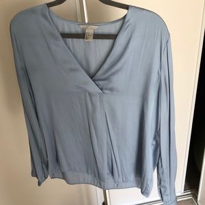 Slate blue h &m blouse